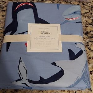 Twin Pottery Barn Shark Duvet Cover shark bite